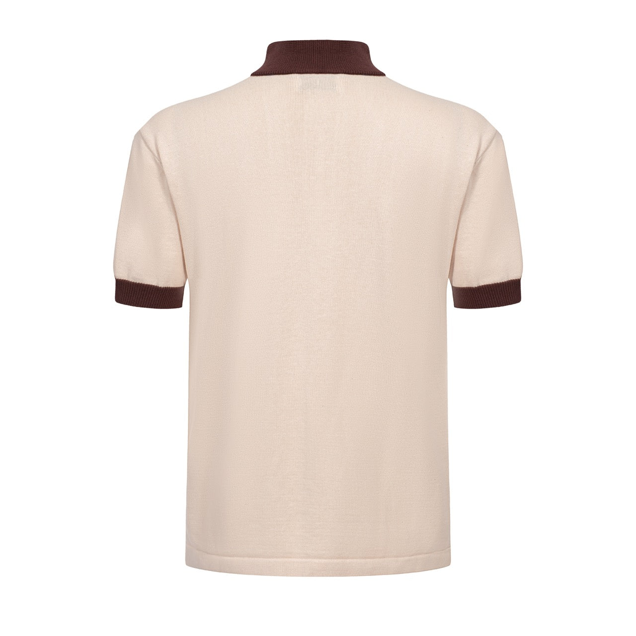 Polo rétro en tricot bleu des années 60 pour hommes