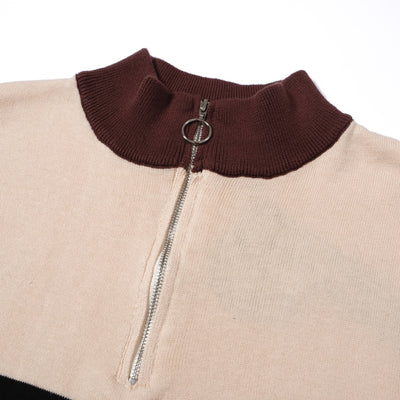 Polo rétro en tricot bleu des années 60 pour hommes
