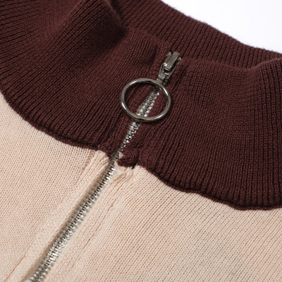Polo rétro en tricot bleu des années 60 pour hommes