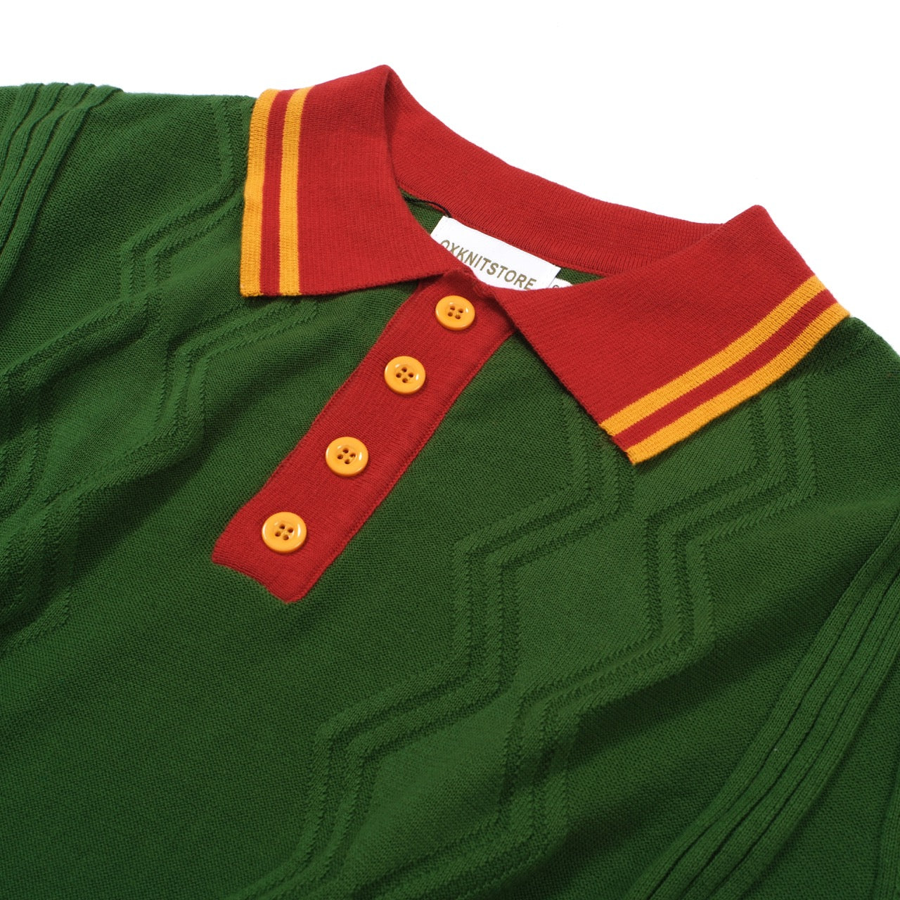 Heren casual jaren 1960 mod stijl donker oranje mod gebreide knop retro polo