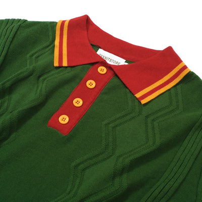 Heren casual jaren 1960 mod stijl donker oranje mod gebreide knop retro polo
