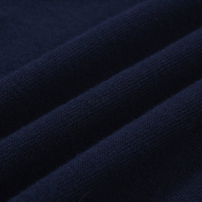 Men's Navy Blue Knitted Polo Shirts