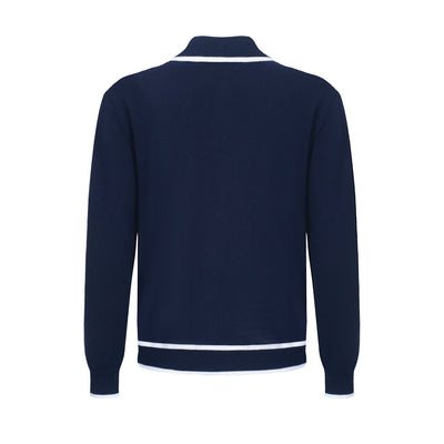 Men's Navy Blue Knitted Long Sleeve Wear