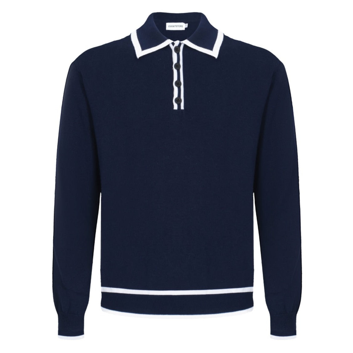 Men's Navy Blue Knitted Long Sleeve Wear