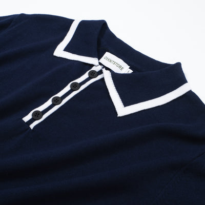 Men's Navy Blue Knitted Long Sleeve Wear