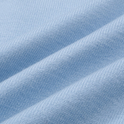 Men's Retro Style Light Blue Knitted Long Sleeve Wear