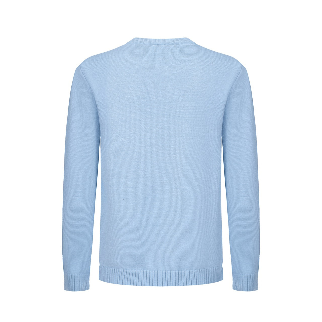 Men's Retro Style Light Blue Knitted Long Sleeve Wear