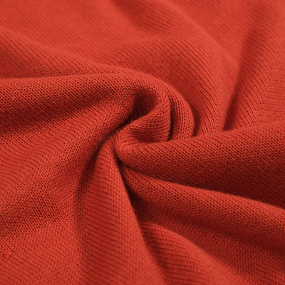 Men's Brown Knitted Long Sleeves Polo With Apricot Lines