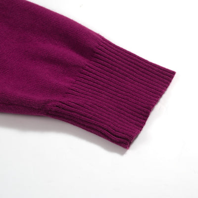 Men's Purple Knitted Long Sleeves Polo