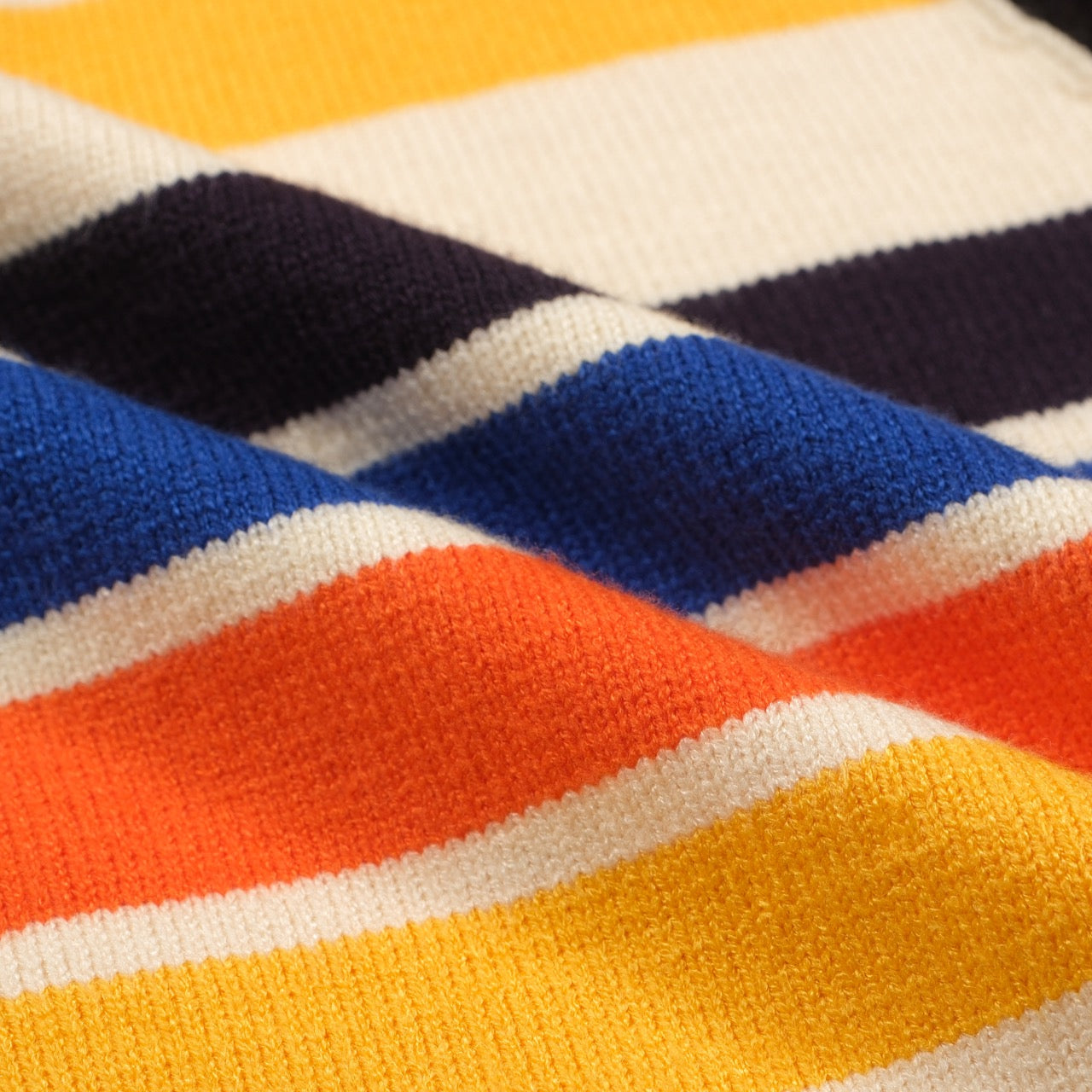 Men's Rainbow Stripes Knit Long-Sleeve Cardigan