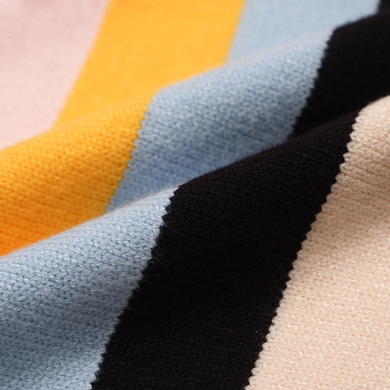 Men's Rainbow Striped Black V-Neck Knitted Cardigan