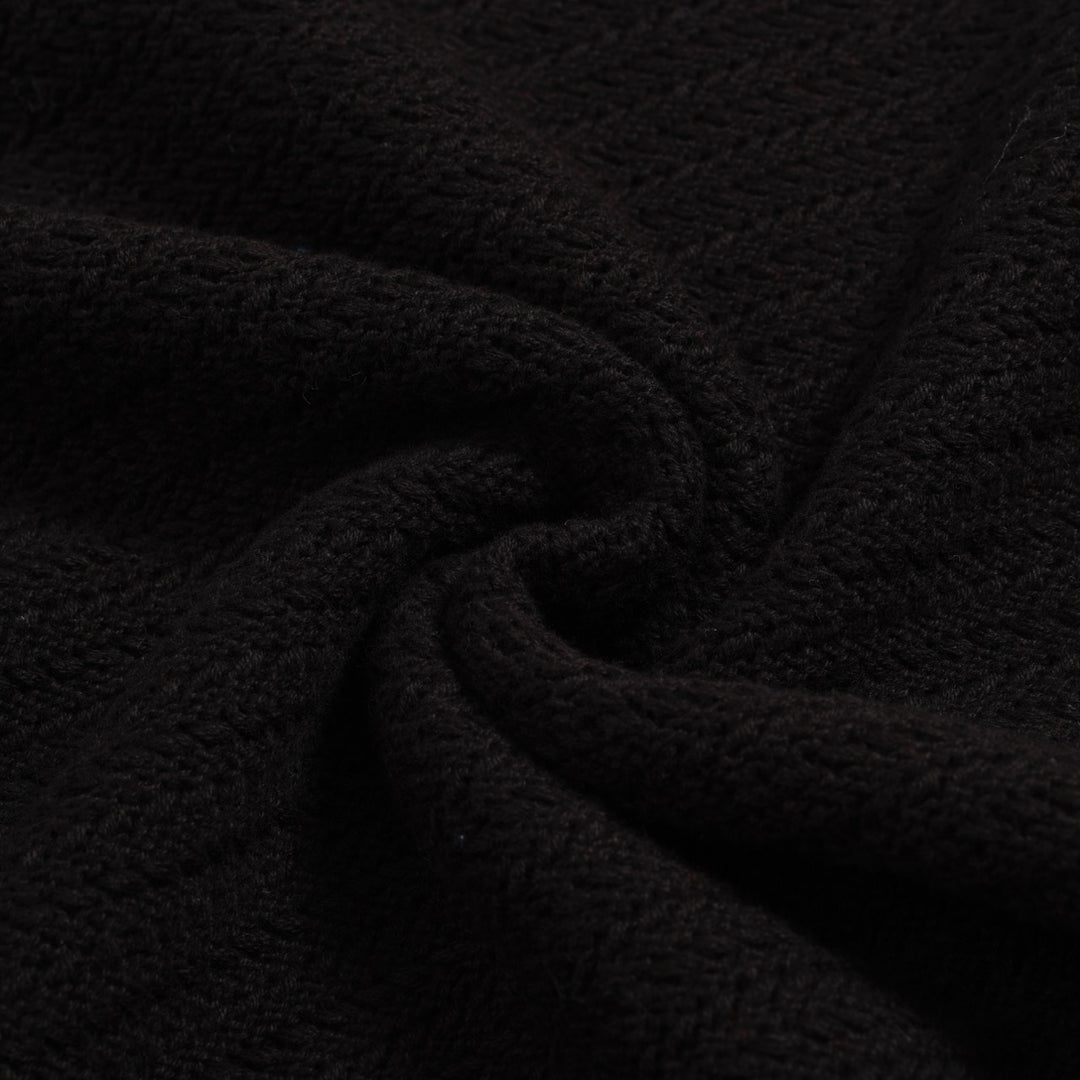 Schwarz gestrickte Polo Red V-Ausschnitt von Männern