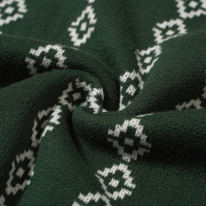 Men's Dark Green Knit Polo Shirts