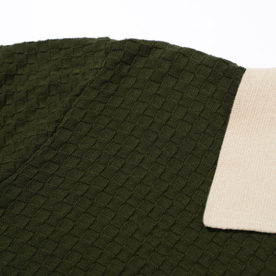 Polos rétro décontractés en tricot marron foncé pour hommes des années 1960