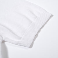 Men's 1970 Retro Graphic Knit Tee – White with Racing Stripes