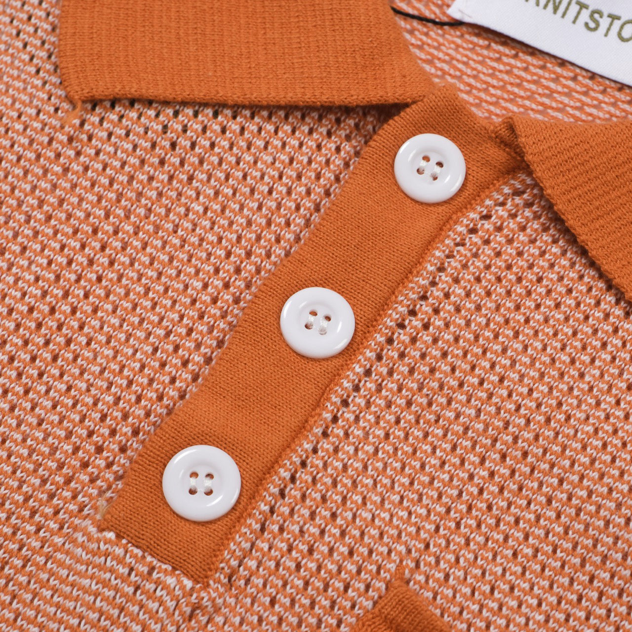 Polo rétro orange dégradé de style décontracté des années 1960 pour hommes