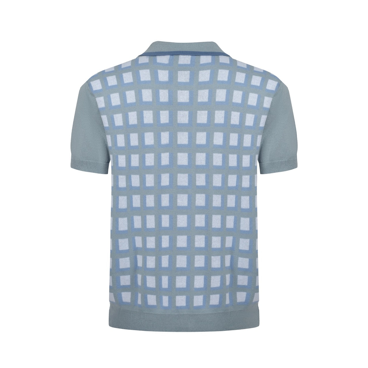 Casual herenpolo uit de jaren 60 in mod-stijl met oranje kleurverloop