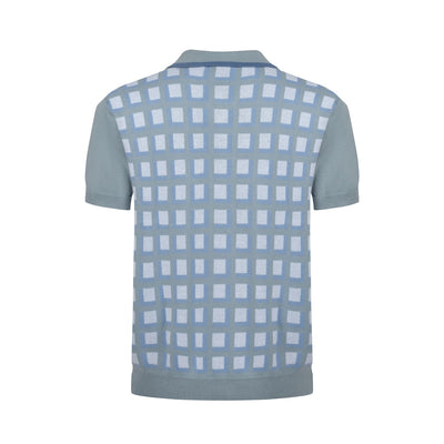 Casual herenpolo uit de jaren 60 in mod-stijl met oranje kleurverloop