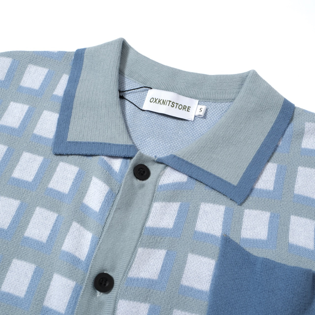Casual herenpolo uit de jaren 60 in mod-stijl met oranje kleurverloop