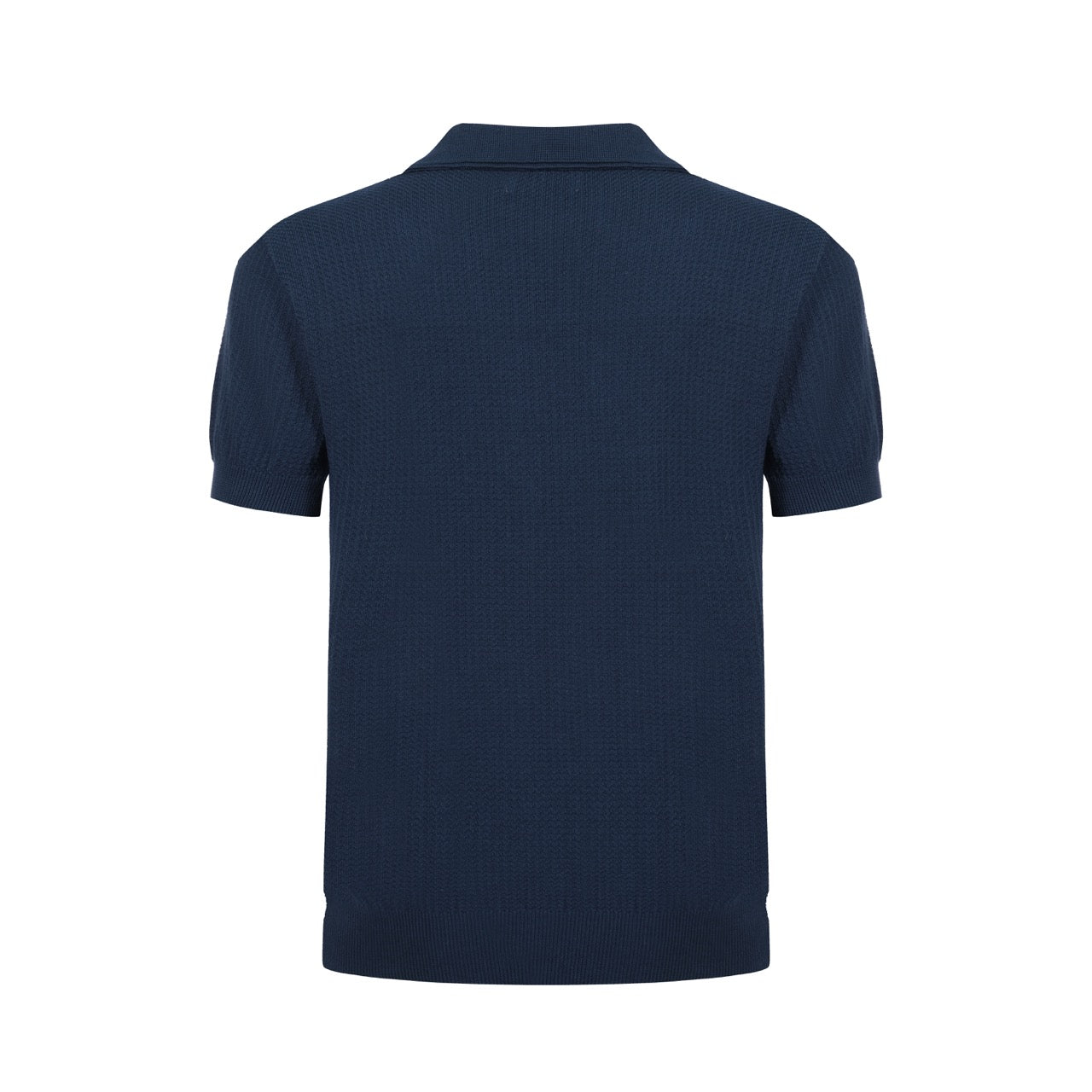 Heren casual 1960 Mod Style gebreide groene retro polo met lange mouwen