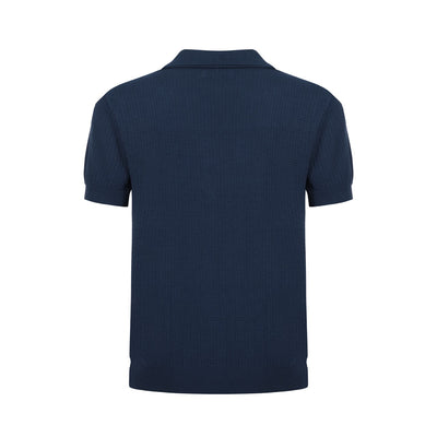 Heren casual 1960 Mod Style gebreide groene retro polo met lange mouwen