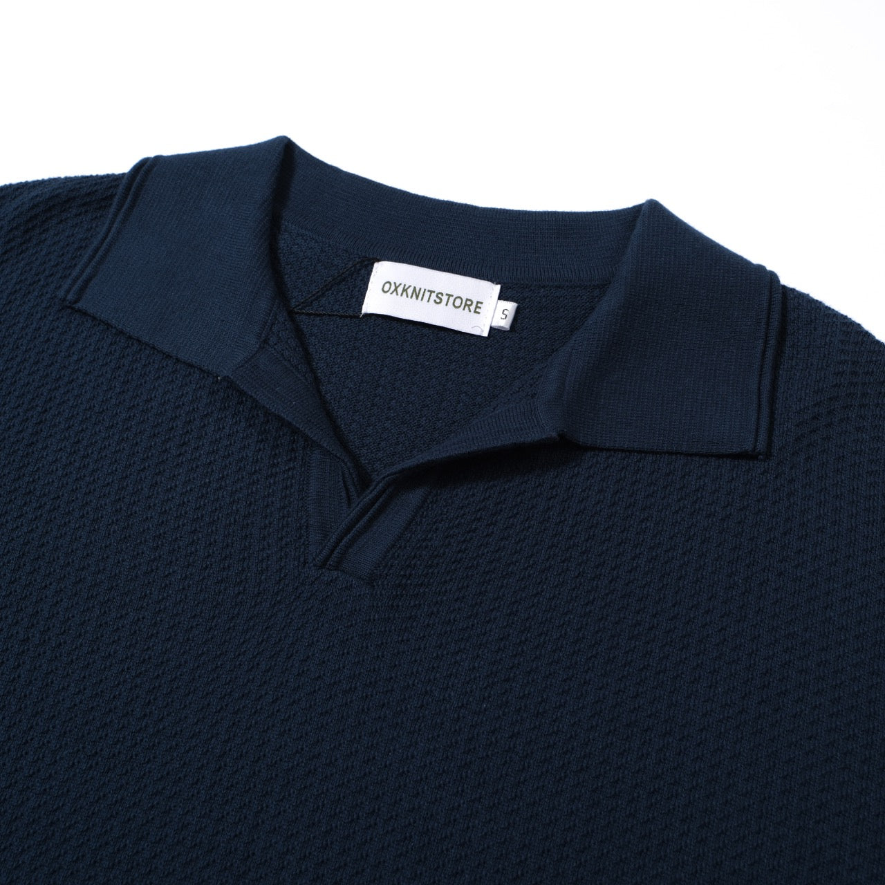Heren casual 1960 Mod Style gebreide groene retro polo met lange mouwen