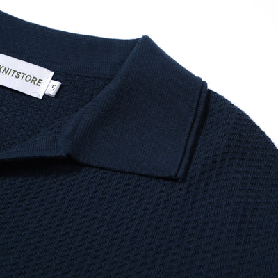 Heren casual 1960 Mod Style gebreide groene retro polo met lange mouwen