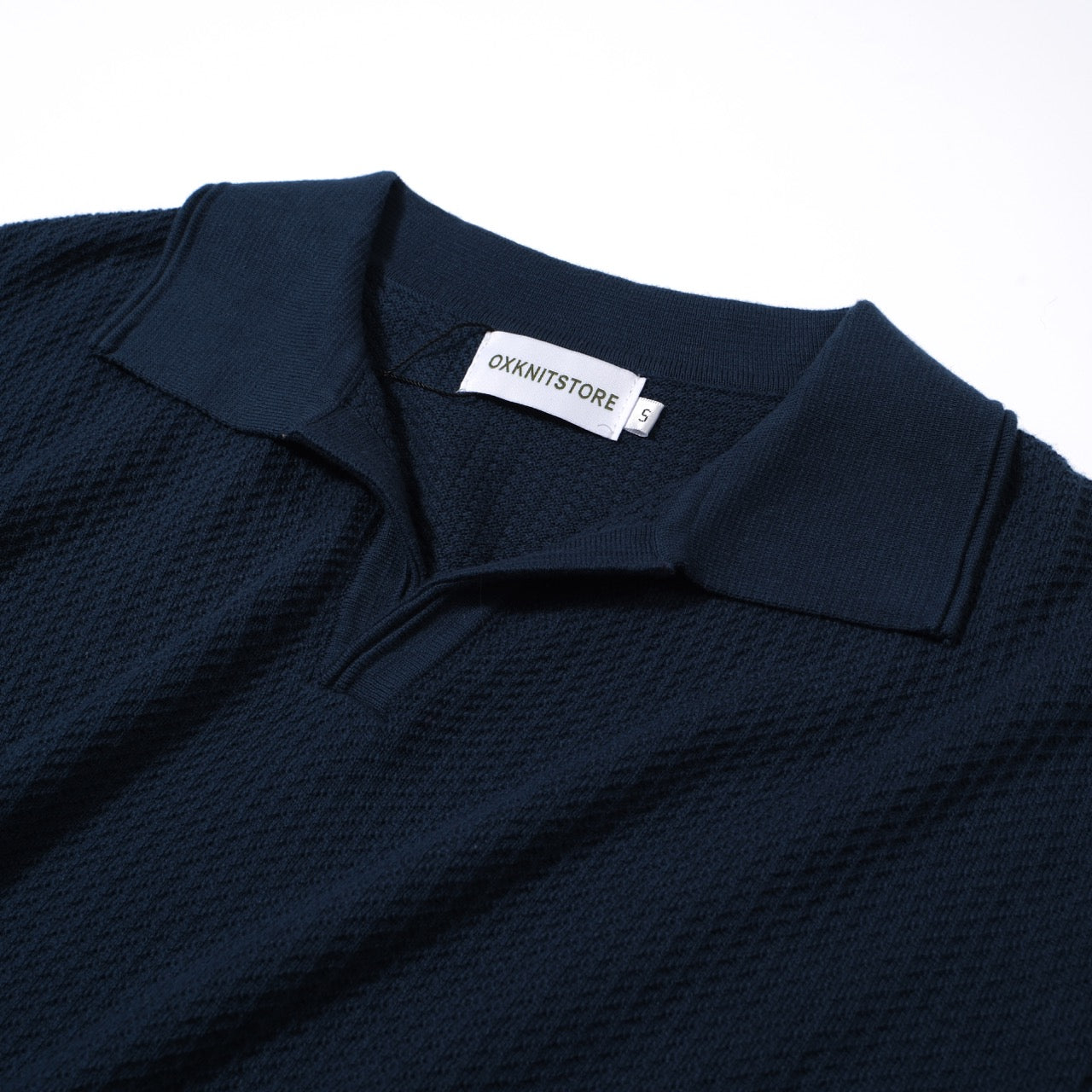 Heren casual 1960 Mod Style gebreide groene retro polo met lange mouwen