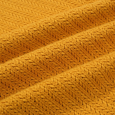 Men's Orange Knitted Polo Off White V-Neck