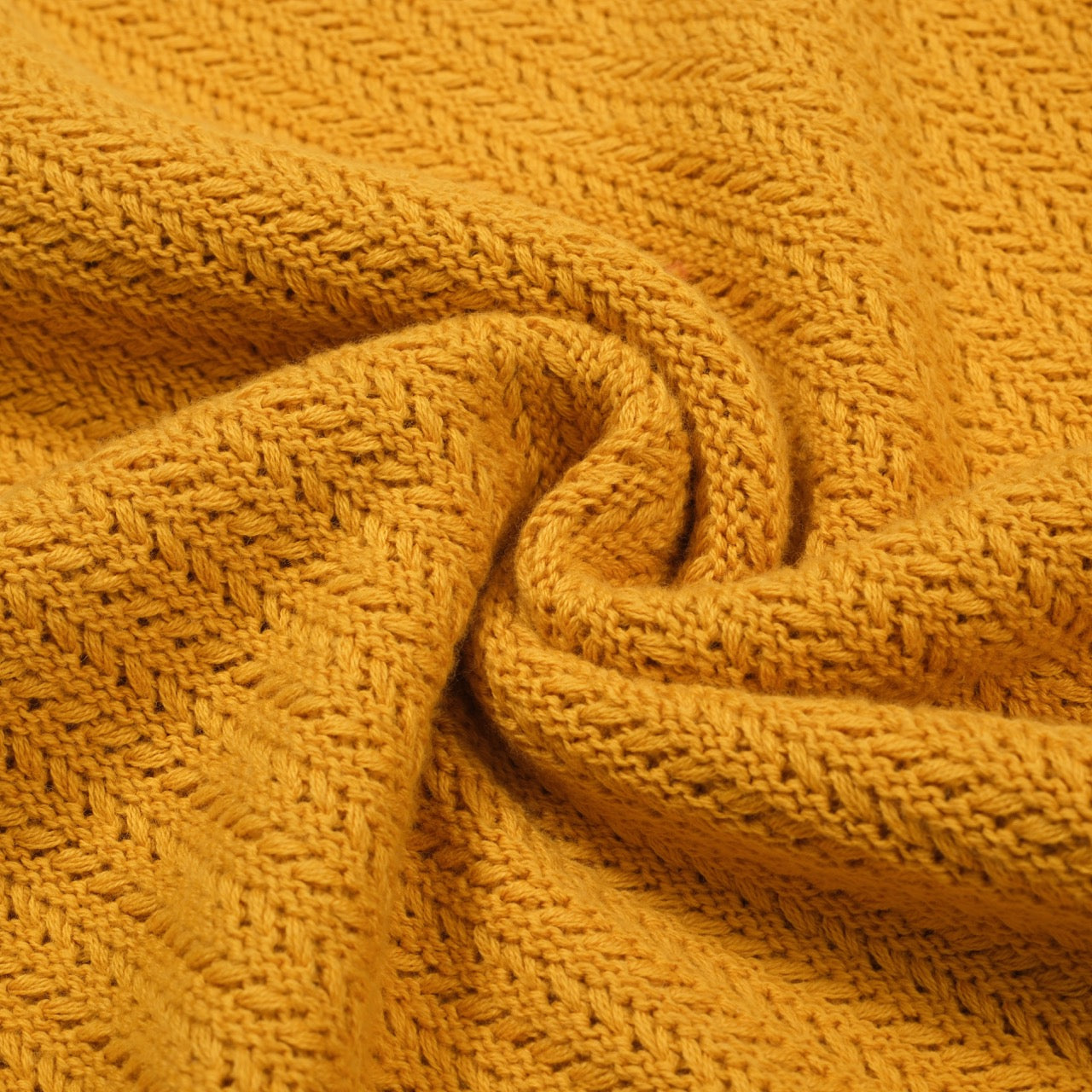 Men's Orange Knitted Polo Off White V-Neck