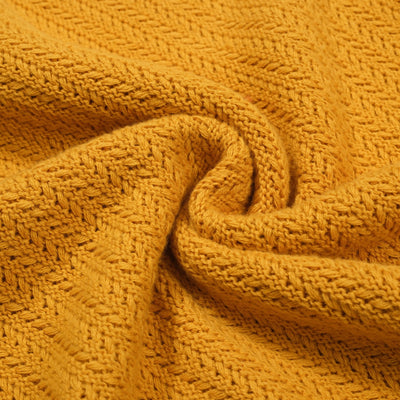 Men's Orange Knitted Polo Off White V-Neck
