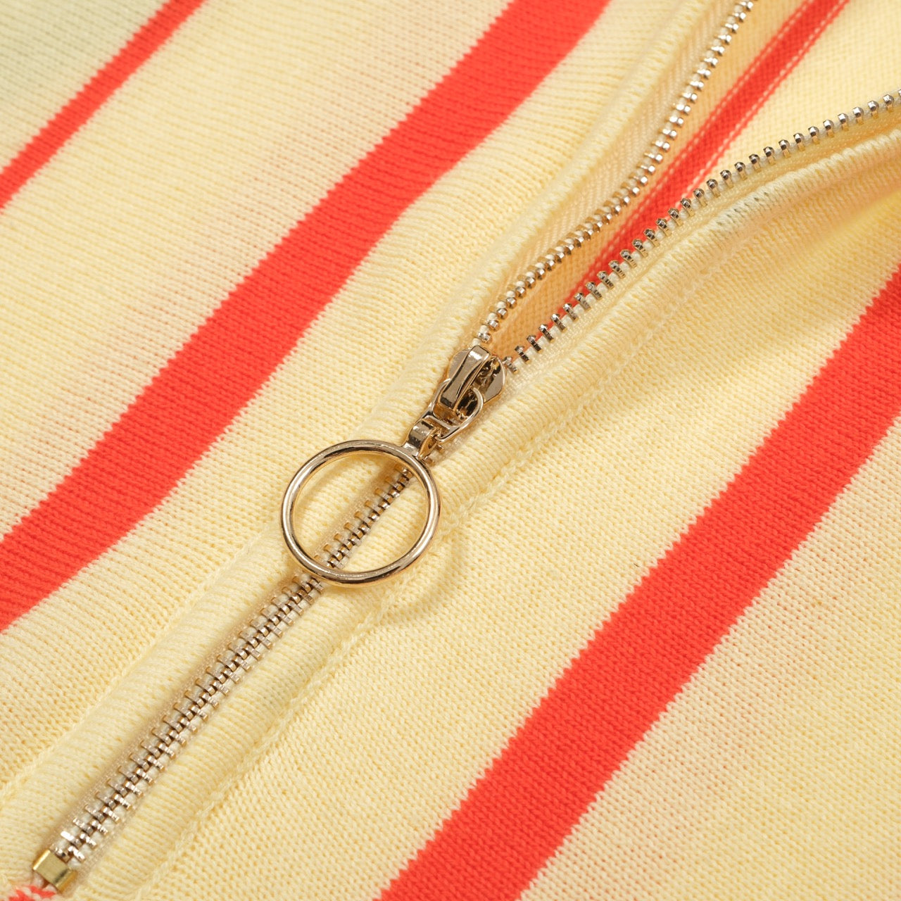 Men's Yellow Vertical Stripes Knitted Polo