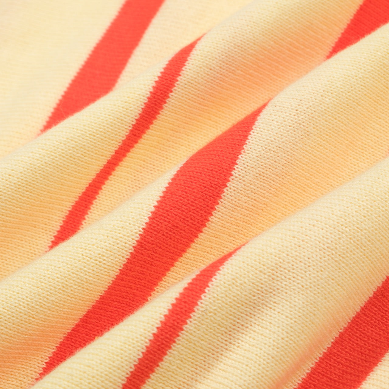 Men's Yellow Vertical Stripes Knitted Polo