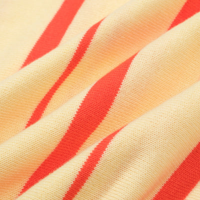 Men's Yellow Vertical Stripes Knitted Polo
