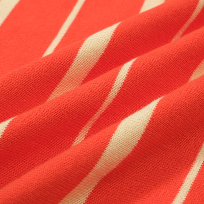 Men's Orange Vertical Stripes Knitted Polo