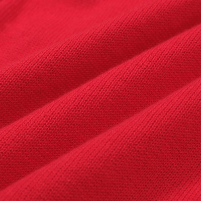 Men's Red Knitted Polo Shirts With Two Pockets
