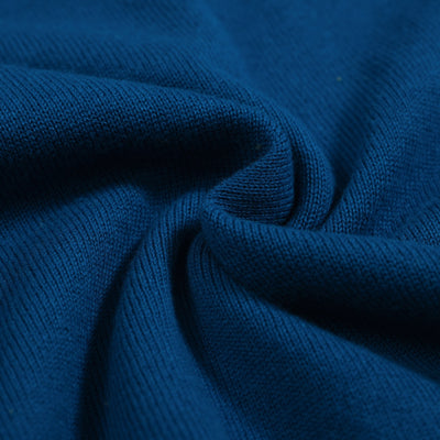 Men's Blue & Yellow Long Sleeve Knitted T-Shirt