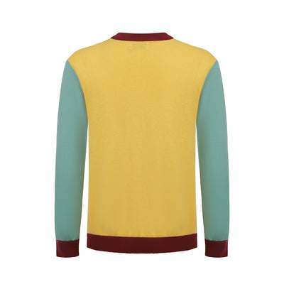 Men's Yellow Long Sleeve Knitted T-Shirt