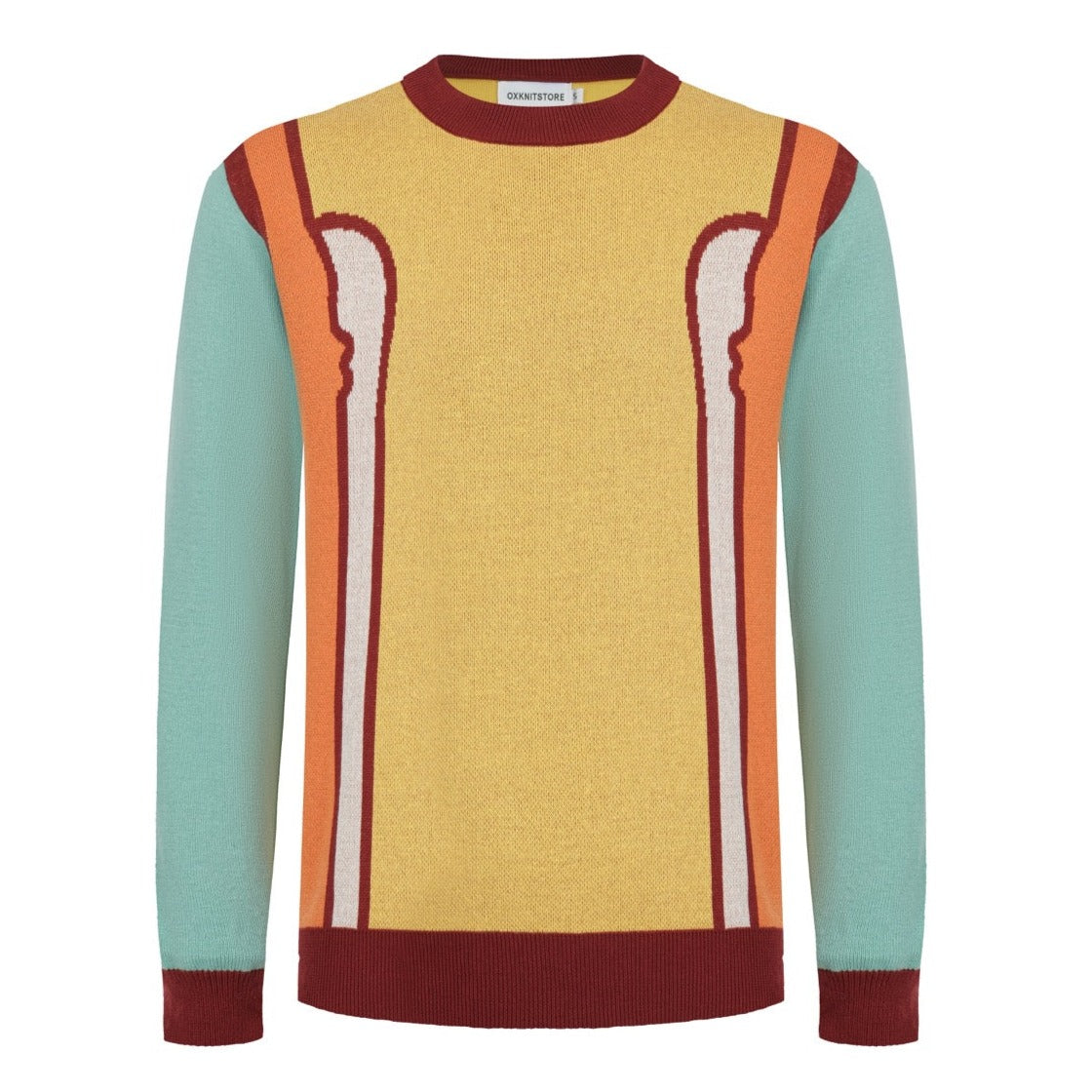 Men's Yellow Long Sleeve Knitted T-Shirt