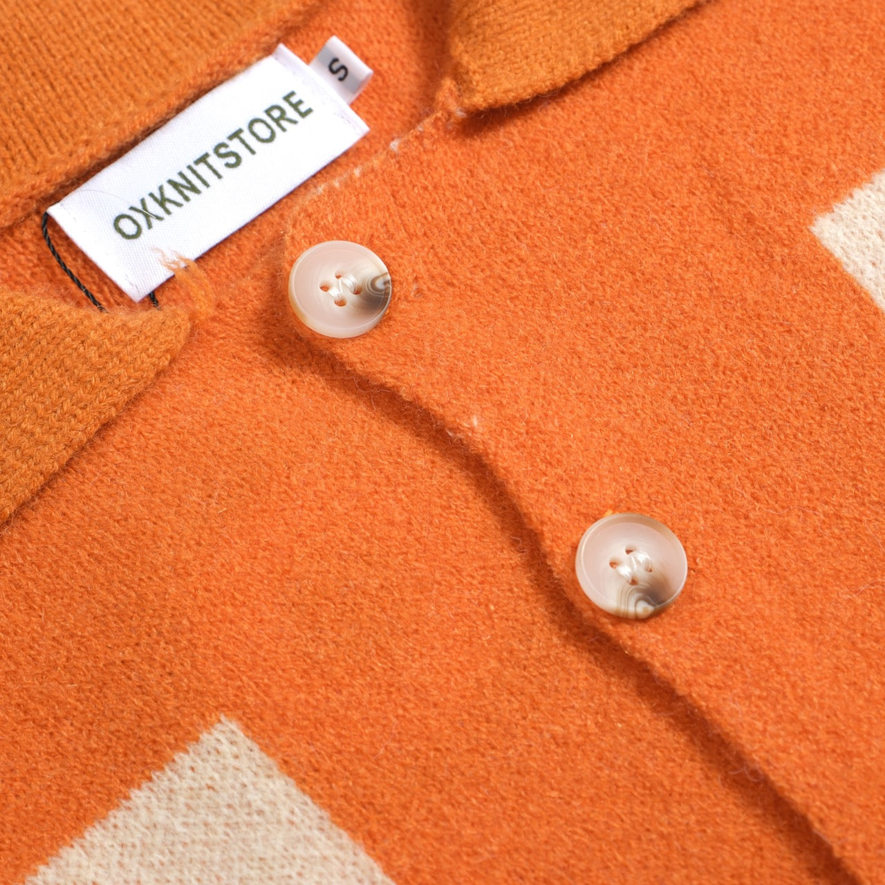 Men's Orange Polo Shirt With Block