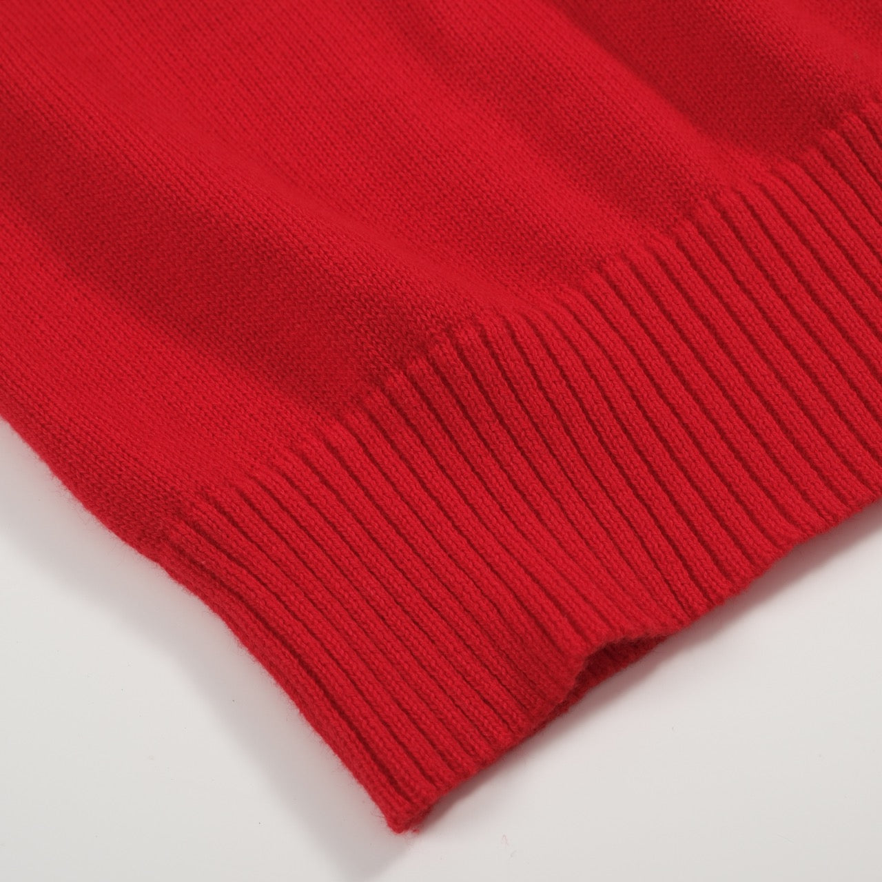 Men's Red Knitted Zip Cardigan Stripes Through