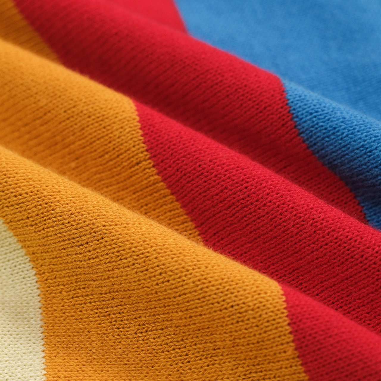 Men's Rainbow Vertical Stripes Knit Polo Shirt