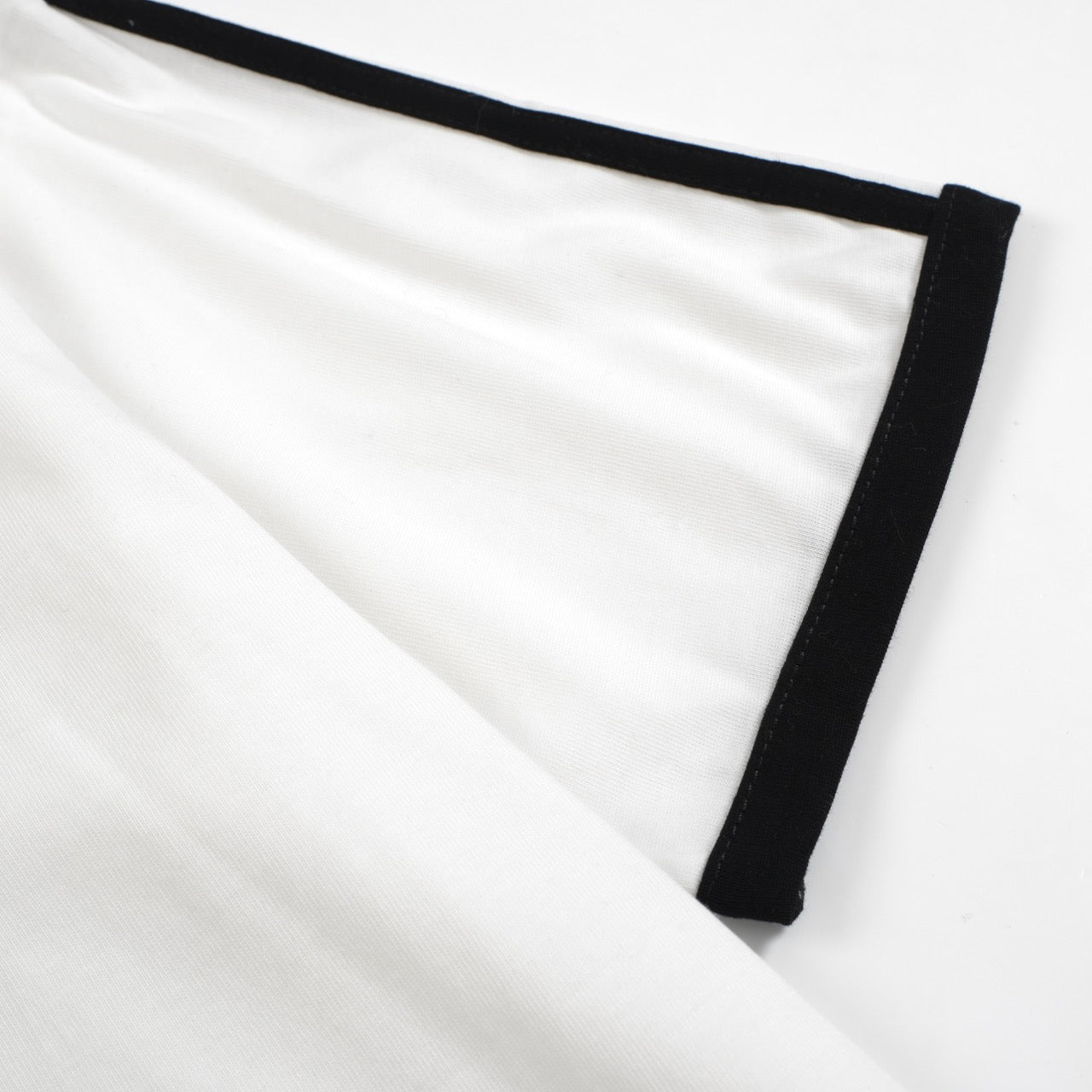 Wit katoenen T-shirt met ronde hals