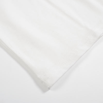 Wit katoenen T-shirt met ronde hals