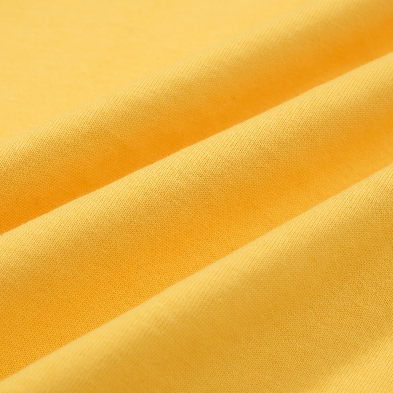 Geel katoenen T-shirt met ronde hals