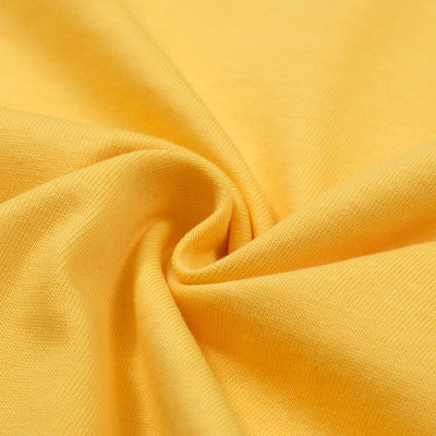 Men's Yellow Cotton Crewneck T-Shirt