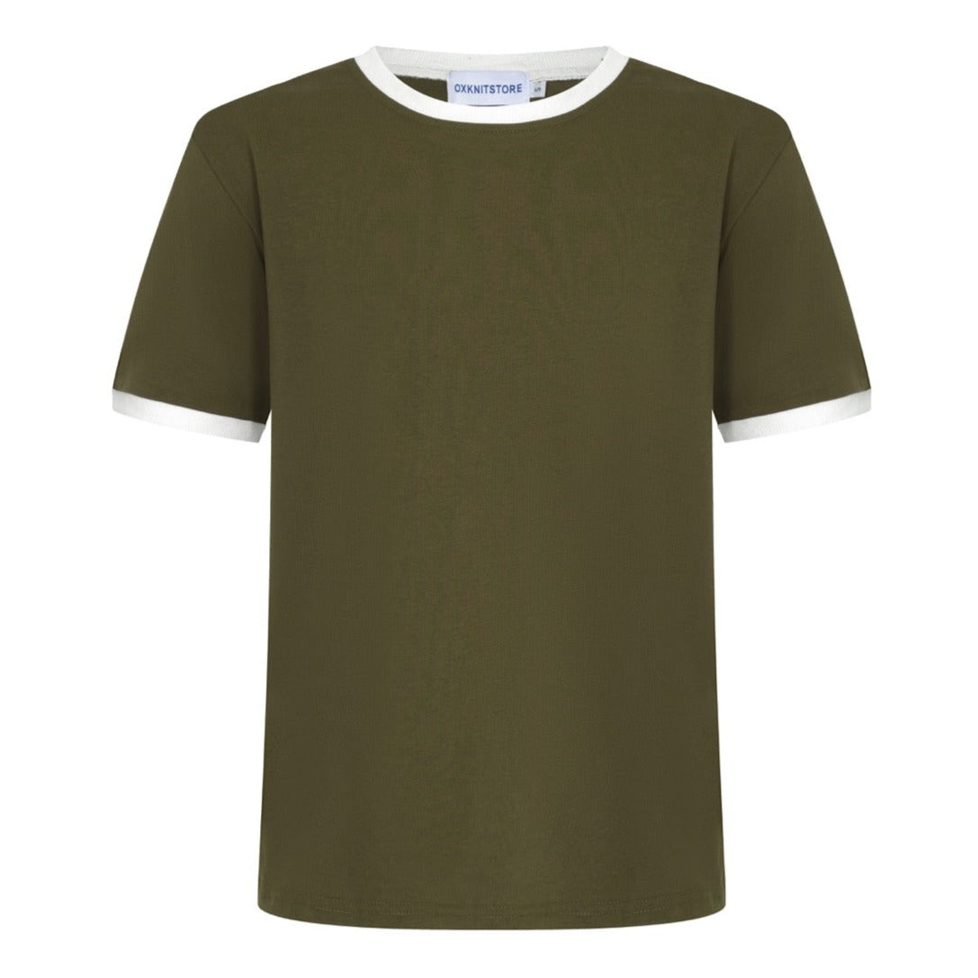 Jaren 60 Etro Mod Ringer Tee (groenblijvend)