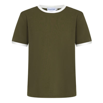 Jaren 60 Etro Mod Ringer Tee (groenblijvend)