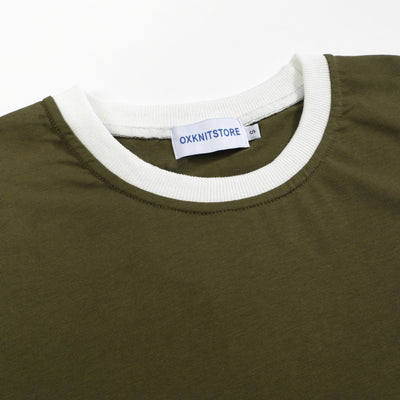 Jaren 60 Etro Mod Ringer Tee (groenblijvend)