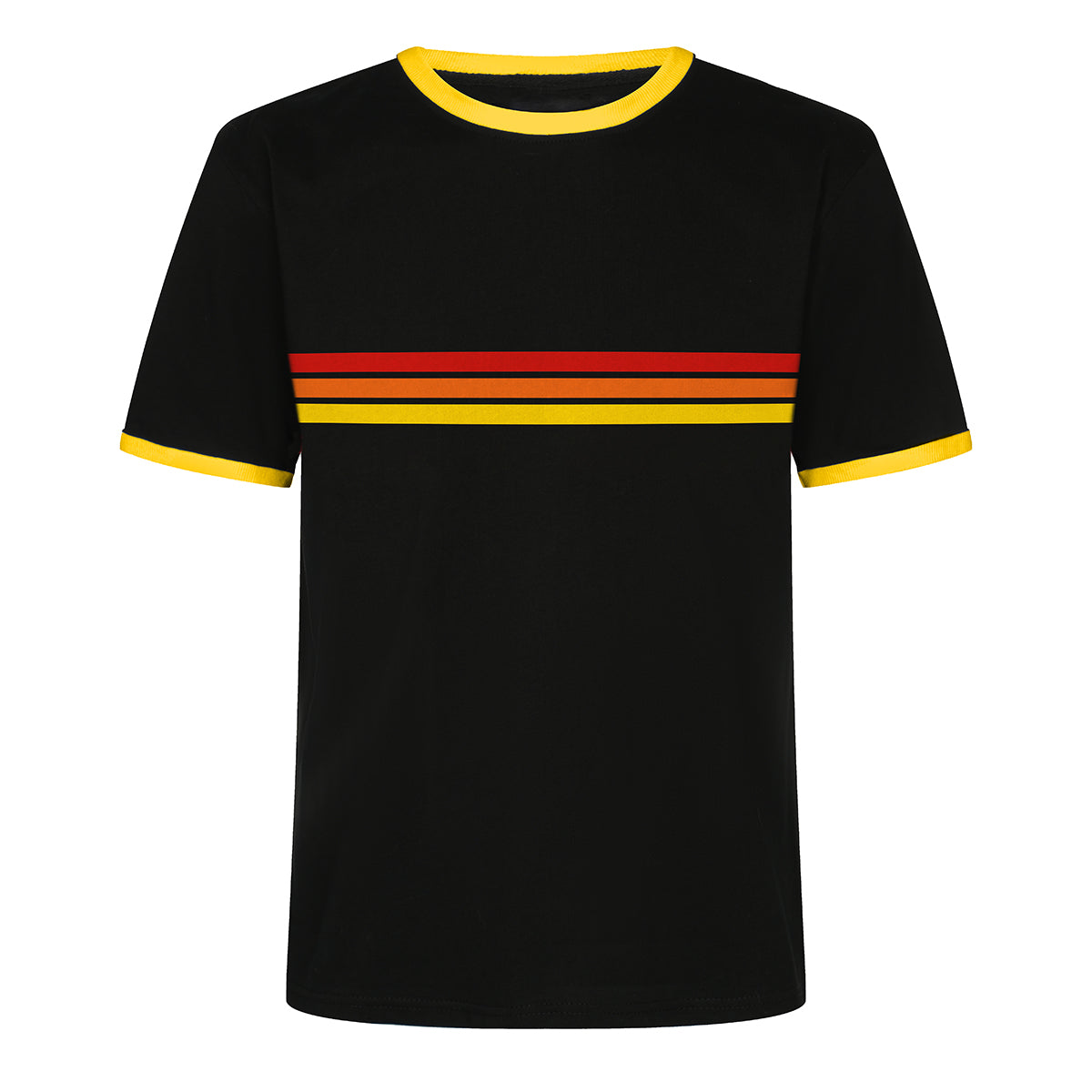 Herren 1960er Mod Style Ringer Tee Dunkelgrün